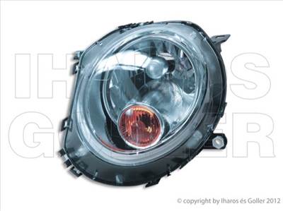 Mini 2006-2014 - Fényszóró H4 motorral, sárga indexbúrás, bal TYC