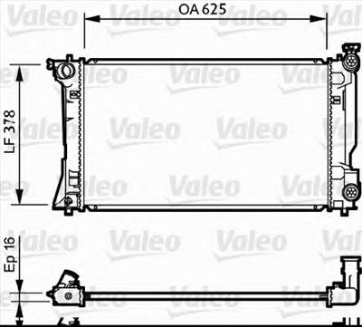 VALEO 734712 - Vízhűtő (Hűtőradiátor) TOYOTA