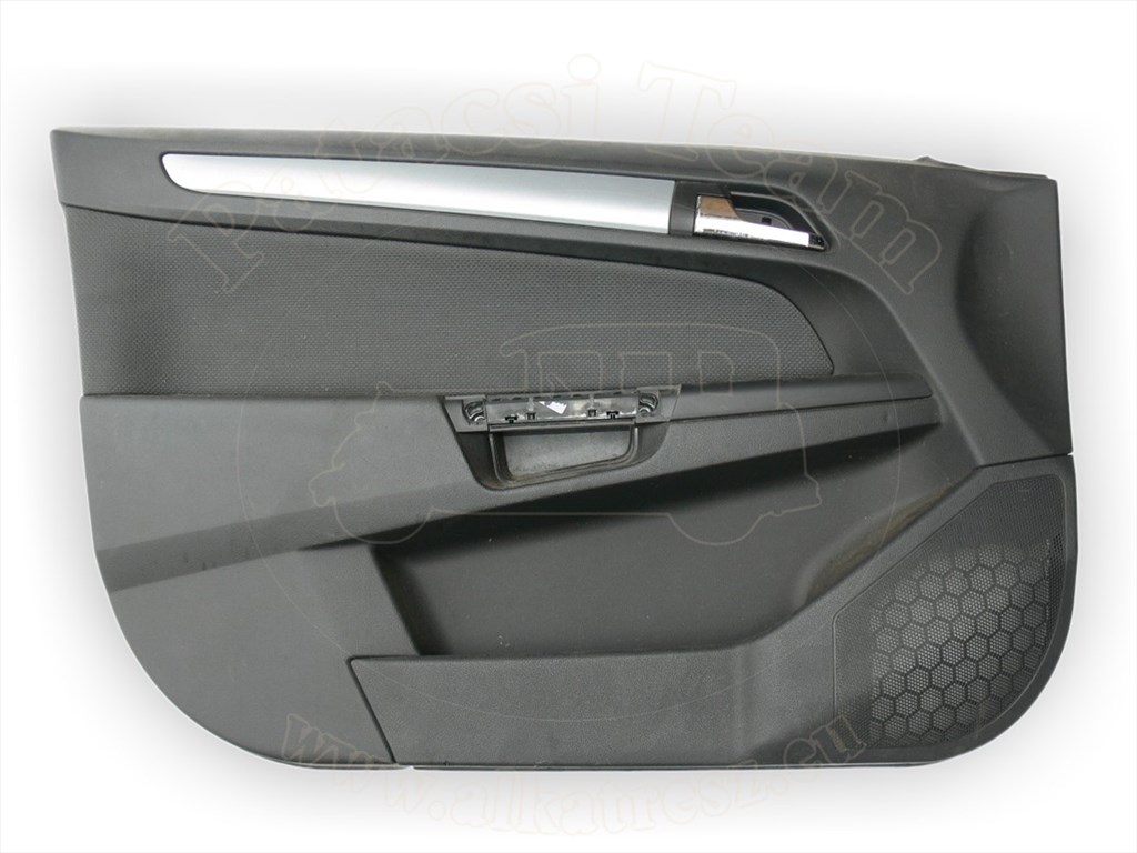 Opel Astra H 2003-2012 - kárpit, bal oldali első ajtó, antracit, ezüst díszléccel, 5ajtós és van/caravan, -07 1. kép