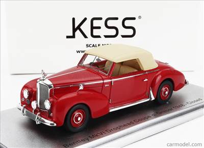 BENTLEY MKVI DROPHEAD COUPE GRABER CABRIOLET CLOSED 1948 RED CREAM