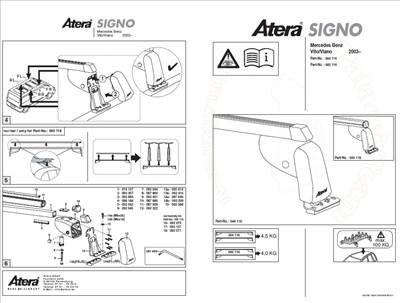Mercedes Viano 2003-2010 W639  - T.csomagt. acél zárható (fixpontos, 1.-2. tartó)