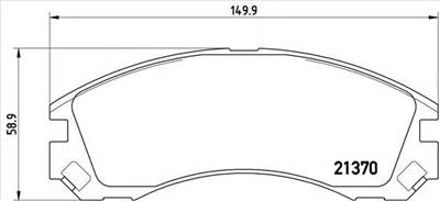 BREMBO P 61 089 - fékbetét CITROËN MITSUBISHI PEUGEOT