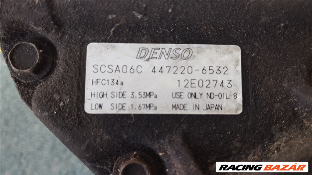 Toyota Denso Scsa06C 447220-6532 klímakompresszor  3. kép