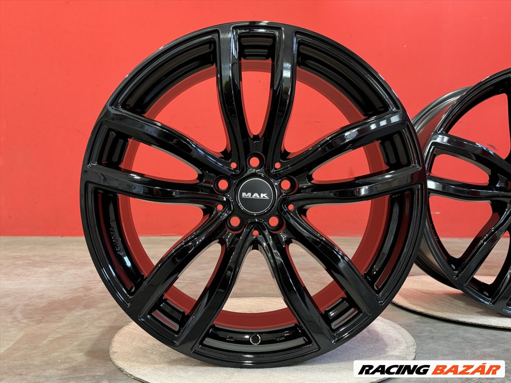 R17 5x120 (72.6) MAK FAHR GLOSS BLACK 8J ET30 új alufelnik felnik 17" 3. kép