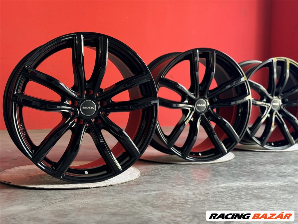 R17 5x120 (72.6) MAK FAHR GLOSS BLACK 8J ET30 új alufelnik felnik 17" 4. kép
