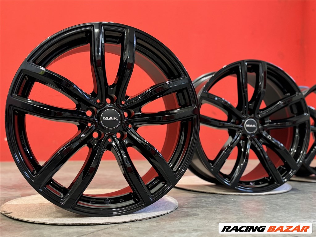 R17 5x120 (72.6) MAK FAHR GLOSS BLACK 8J ET30 új alufelnik felnik 17" 6. kép