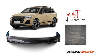 Audi Q7 (4M) hátsó lökhárító toldat 4m0807511 1h02648144