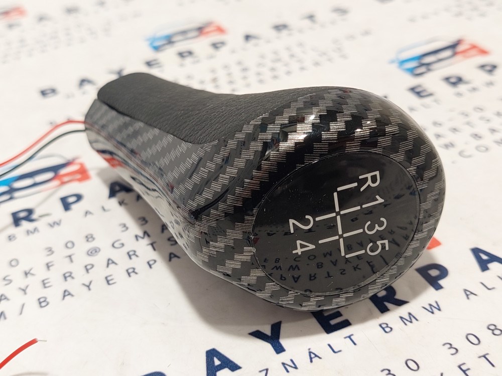 BMW E28 E34 E36 E38 E39 E46 E60 X1 X3 X5 E90 E87 új carbon karbon LED világító váltógomb - 5 sebességes 1. kép