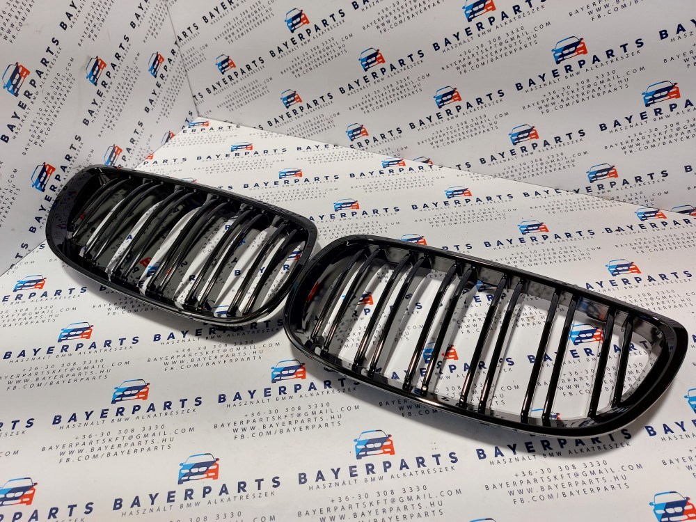 BMW E92 E93 új fényes fekete dupla rácsos M4 style vese hûtõrács 3. kép