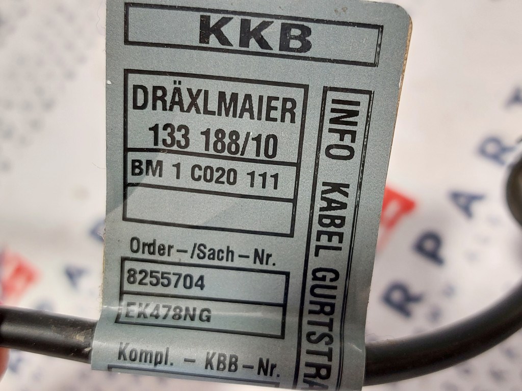 BMW E46 E63 E64 bal jobb elsõ övfeszítõ patron övcsat öv ülés csat kábel csatlakozó 5. kép