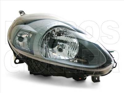 Fiat Punto 2009-2011 EVO  - Fényszóró H4 jobb, antracit h. (motorral) TYC