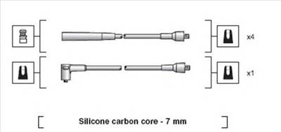 MAGNETI MARELLI 941318111249 - gyújtókábel szett VW