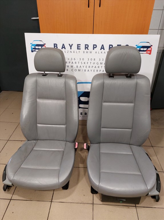 BMW E46 touring szürke bõr ülés belsõ ülésszett bõrbelsõ bõrülés 2. kép