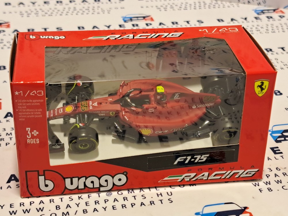 Ferrari SF22 F1 #55 (2022) - Carlos Sainz - Bburago - 1:43 2. kép