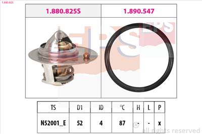 EPS 1.880.825 - termosztát, hűtőfolyadék MITSUBISHI