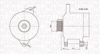 MAGNETI MARELLI 063731718010 - generátor HYUNDAI