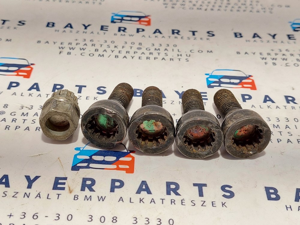 BMW E21 E30 E36 E46 E90 E87 E28 E34 E39 E60 E32 E38 X1 X5 stb. gyári kerékcsavar kerék csavar kerékõr õr /40/ 2. kép