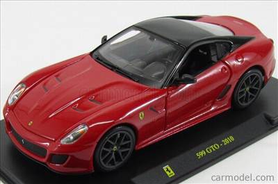 FERRARI 599 GTO 2010 - CON VETRINA - WITH SHOWCASE RED BLACK