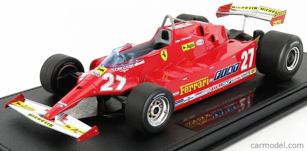 FERRARI F1 126CX COMPREX TURBO N 27 USA OVEST LONG BEACH GP 1981 G-VILLENEUVE - CON VETRINA - WITH SHOWCASE RED 1. kép