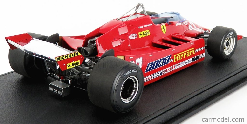 FERRARI F1 126CX COMPREX TURBO N 27 USA OVEST LONG BEACH GP 1981 G-VILLENEUVE - CON VETRINA - WITH SHOWCASE RED 2. kép