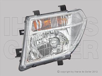 Nissan Navara 2005-2015 - Fényszóró H4 bal 07.07-10.01 (mororral)  TYC