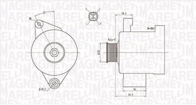 MAGNETI MARELLI 063731796010 - generátor TOYOTA