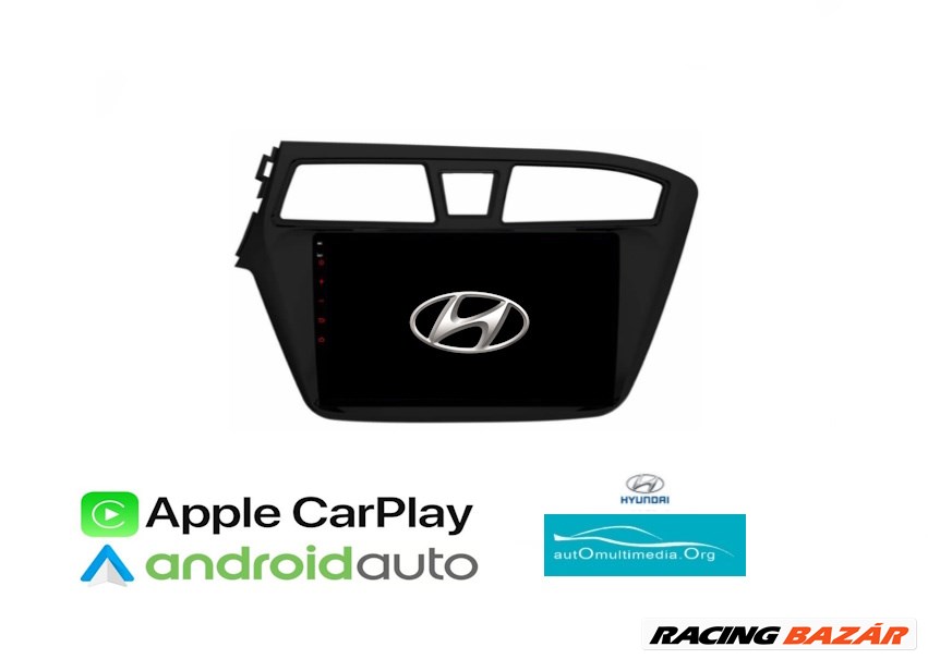 Hyundai i20 CarPlay Multimédia Android Autó GPS Rádió Tolatókamerával 1. kép