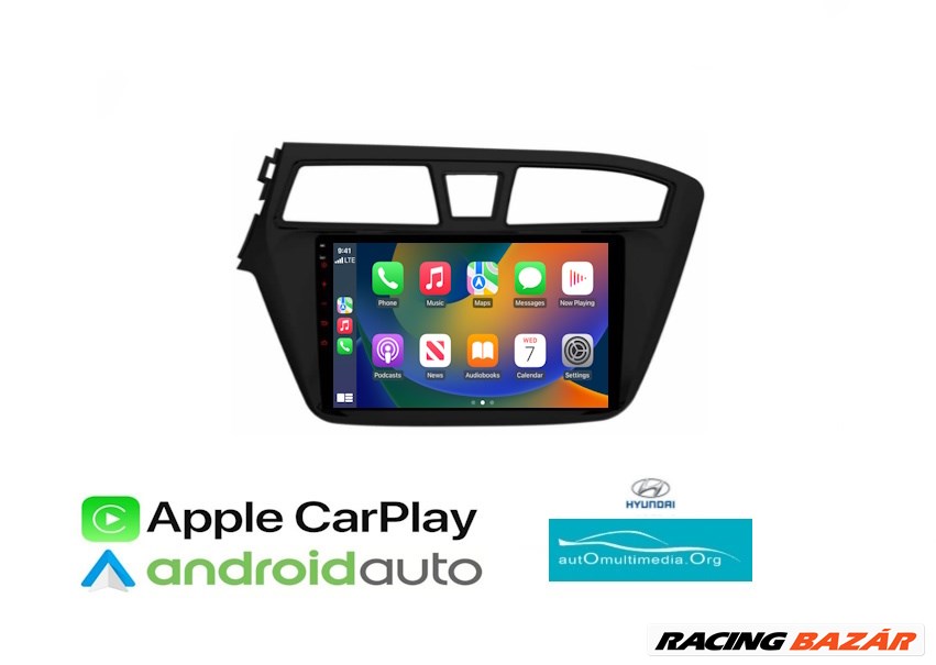 Hyundai i20 CarPlay Multimédia Android Autó GPS Rádió Tolatókamerával 3. kép