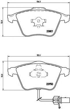 BREMBO P 85 097 - fékbetét AUDI AUDI (FAW)