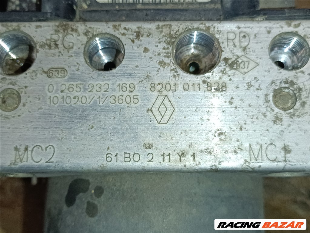 Renault Kangoo II ABS kocka 61BO211Y1 0265800498 8201011838 0265232169 2. kép