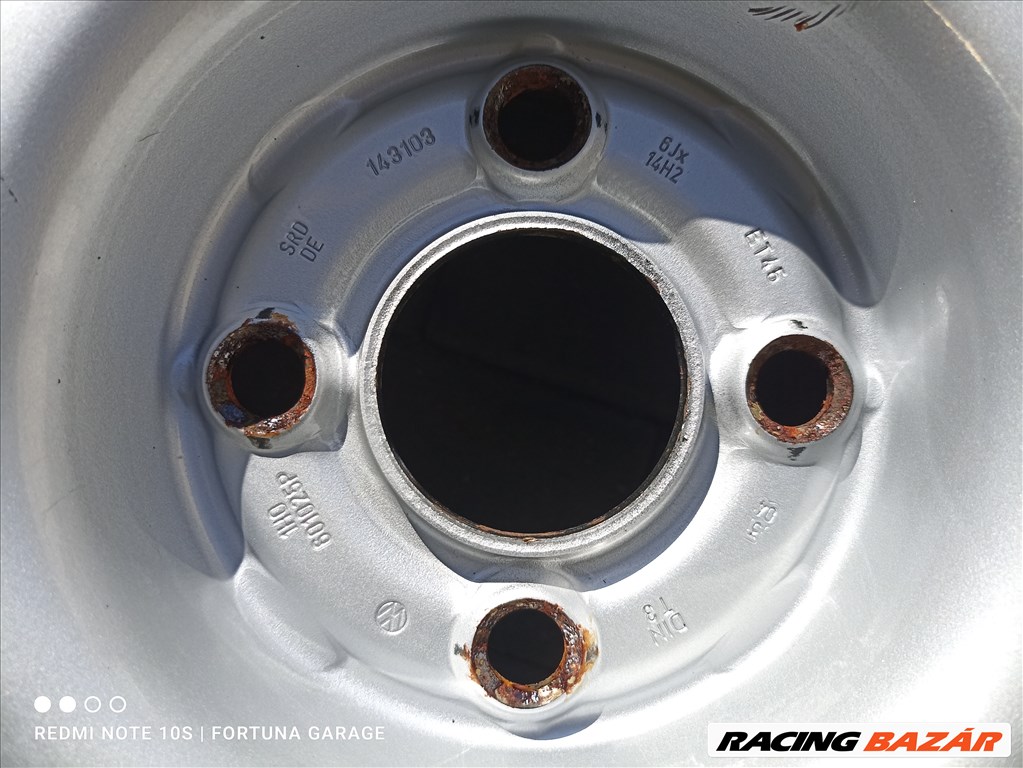 4x100 14" VW Golf III használt lemezfelni garnitúra (007) 7. kép
