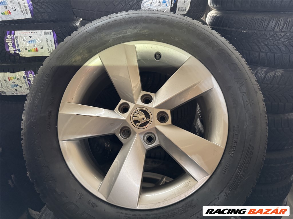 Skoda SuperB gyári 6x16-os 5x112-es ET43 gyári könnyűfém felni garnitúra eladó 1. kép