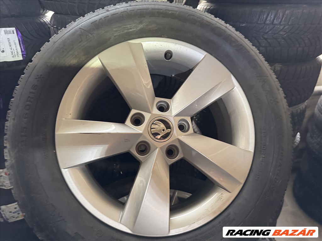 Skoda SuperB gyári 6x16-os 5x112-es ET43 gyári könnyűfém felni garnitúra eladó 2. kép