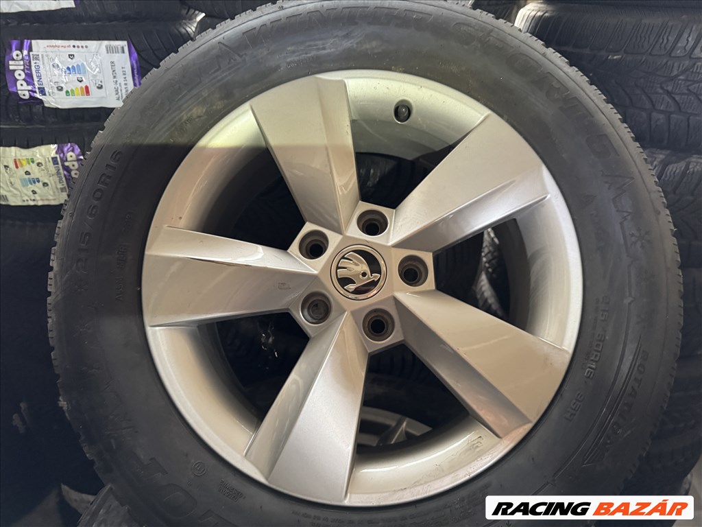 Skoda SuperB gyári 6x16-os 5x112-es ET43 gyári könnyűfém felni garnitúra eladó 3. kép