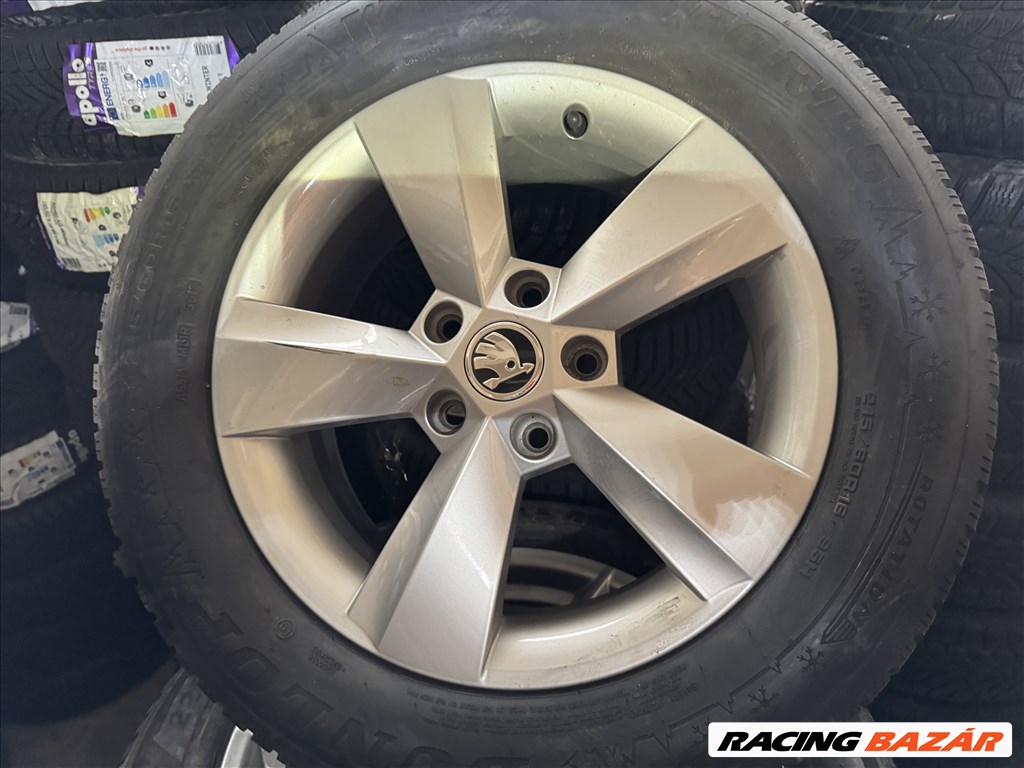 Skoda SuperB gyári 6x16-os 5x112-es ET43 gyári könnyűfém felni garnitúra eladó 5. kép