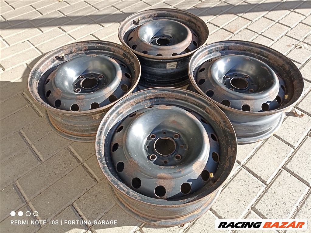 4x108 15" Citroen / Peugeot használt gyári lemezfelni garnitúra (R023) 2. kép