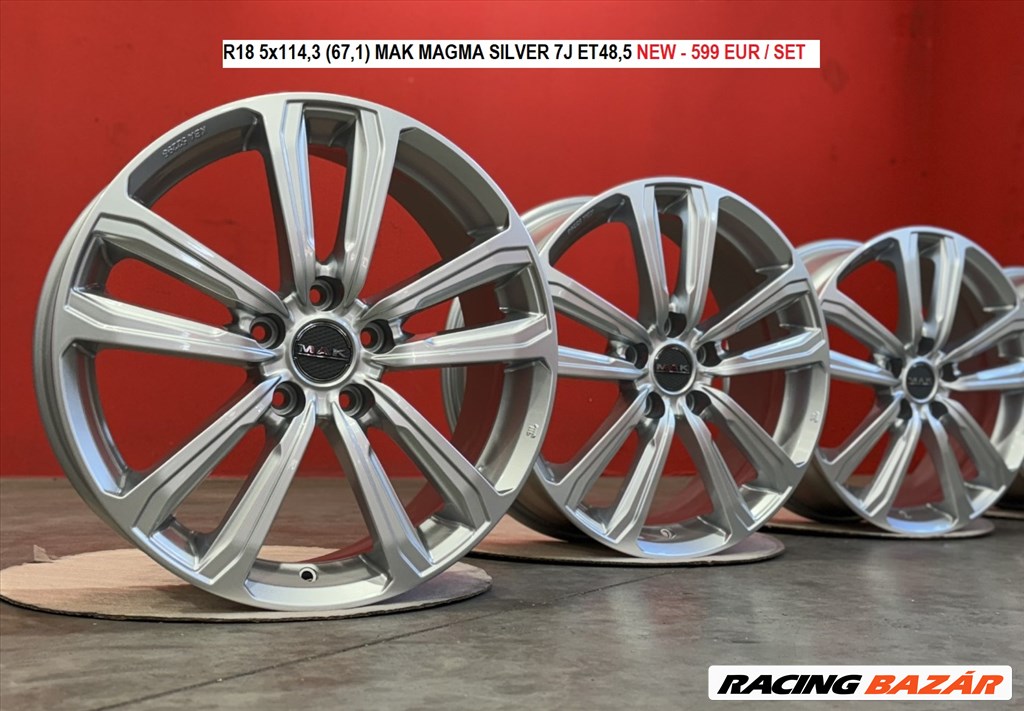 R18 5x114,3 (67,1) MAK MAGMA SILVER 7J ET48,5  új felnik , alufelnik 1. kép