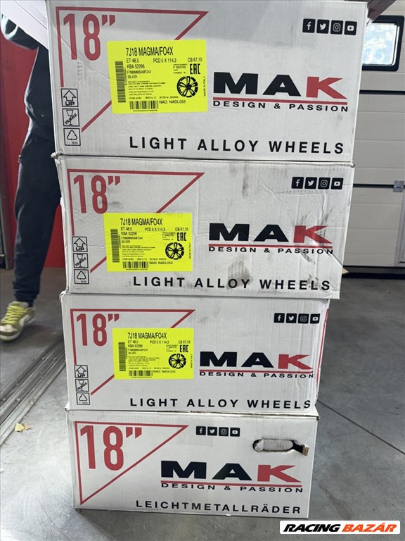 R18 5x114,3 (67,1) MAK MAGMA SILVER 7J ET48,5  új felnik , alufelnik 4. kép