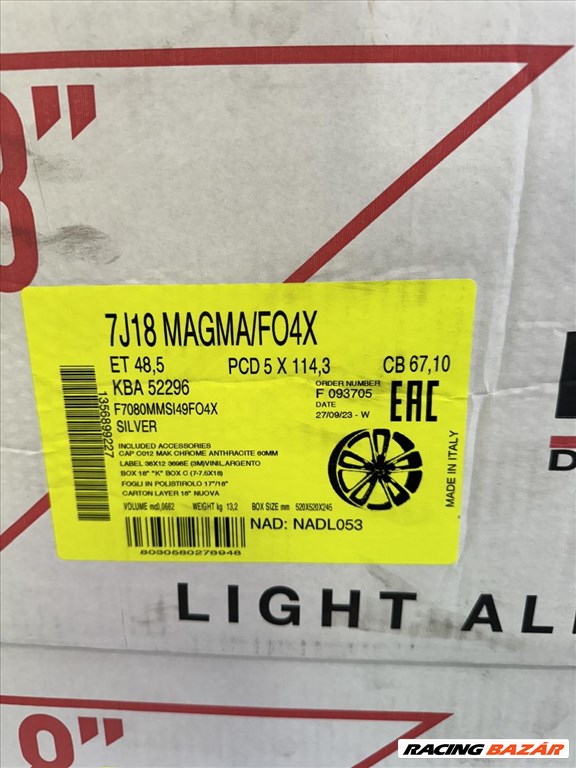 R18 5x114,3 (67,1) MAK MAGMA SILVER 7J ET48,5  új felnik , alufelnik 5. kép