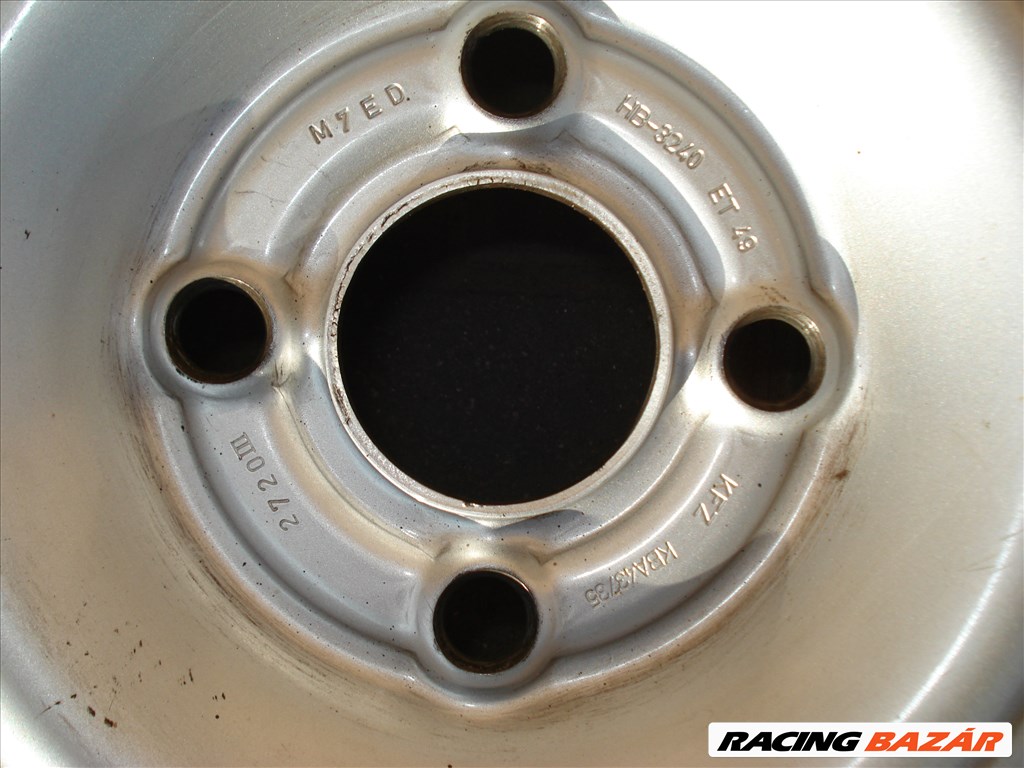  4x100 lyukosztású 13" használt lemezfelni, rajta 165/70 használt Semperit nyári gumi gumi  6. kép