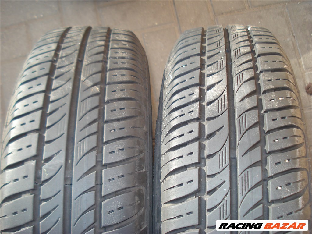  4x100 lyukosztású 13" használt lemezfelni, rajta 165/70 használt Semperit nyári gumi gumi  14. kép