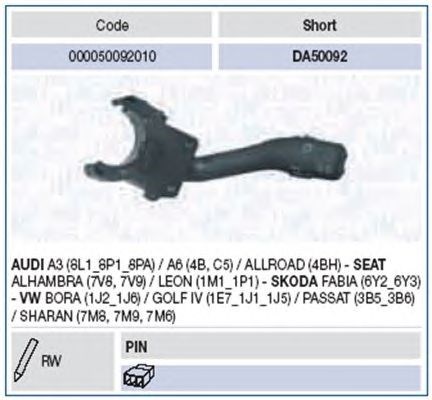 MAGNETI MARELLI 000050092010 - kormányoszlop kapcsoló AUDI GEELY SEAT SKODA VW 1. kép