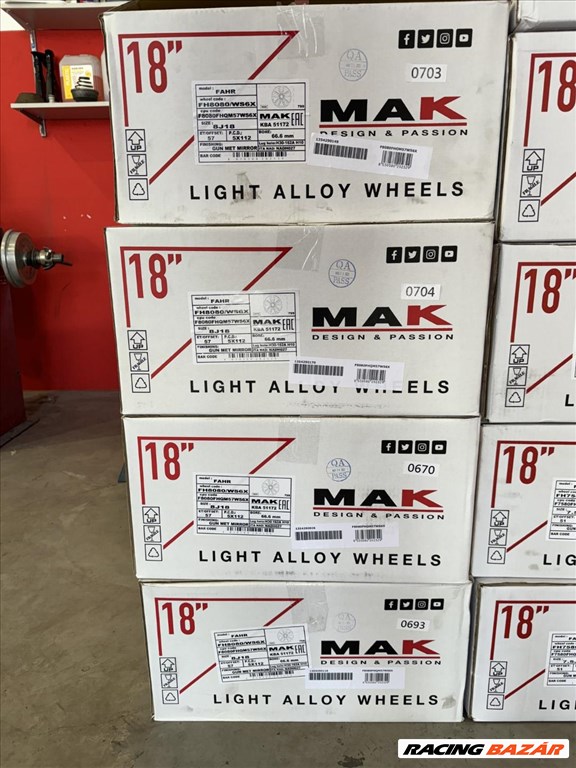 R18 5x112 (66,6) MAK FAHR GUN MET-MIRROR FACE 8J ET57 BMW F40 F44 F45 F46  7. kép