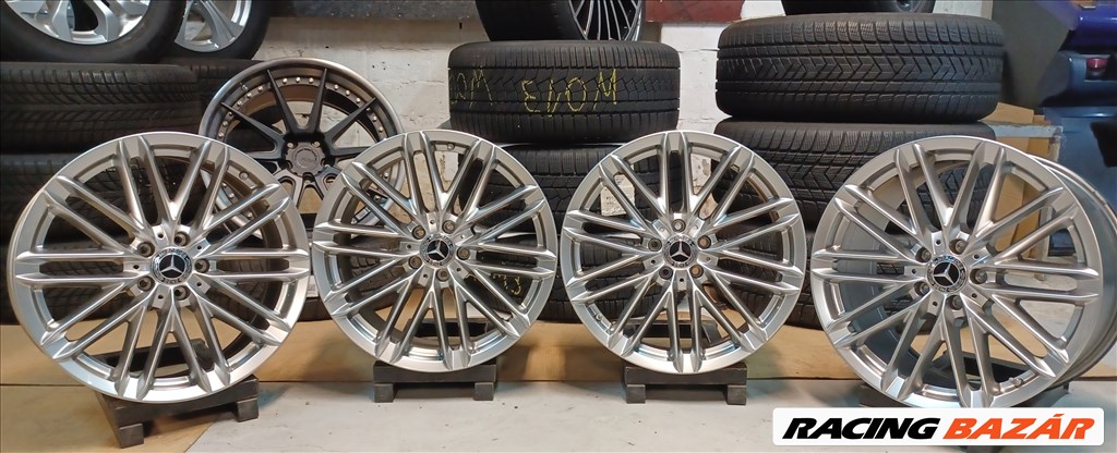 Új/demo Mercedes W223 kétszéles alufelnik 5x112 8,5-10x19 4db 7. kép