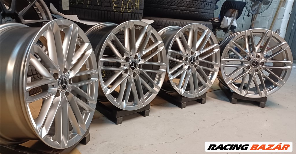 Új/demo Mercedes W223 kétszéles alufelnik 5x112 8,5-10x19 4db 8. kép