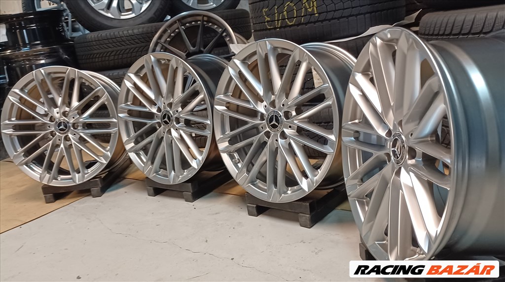 Új/demo Mercedes W223 kétszéles alufelnik 5x112 8,5-10x19 4db 9. kép