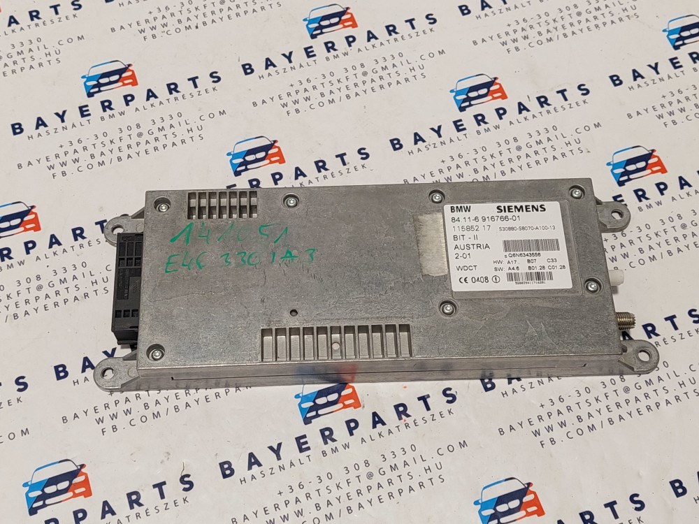 BMW E46 E38 E39 E53 X5 telefon erõsítõ Transmitter-receiver Siemens BIT II modul module elektronika 1. kép