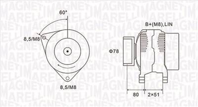 MAGNETI MARELLI 063731919010 - generátor FORD