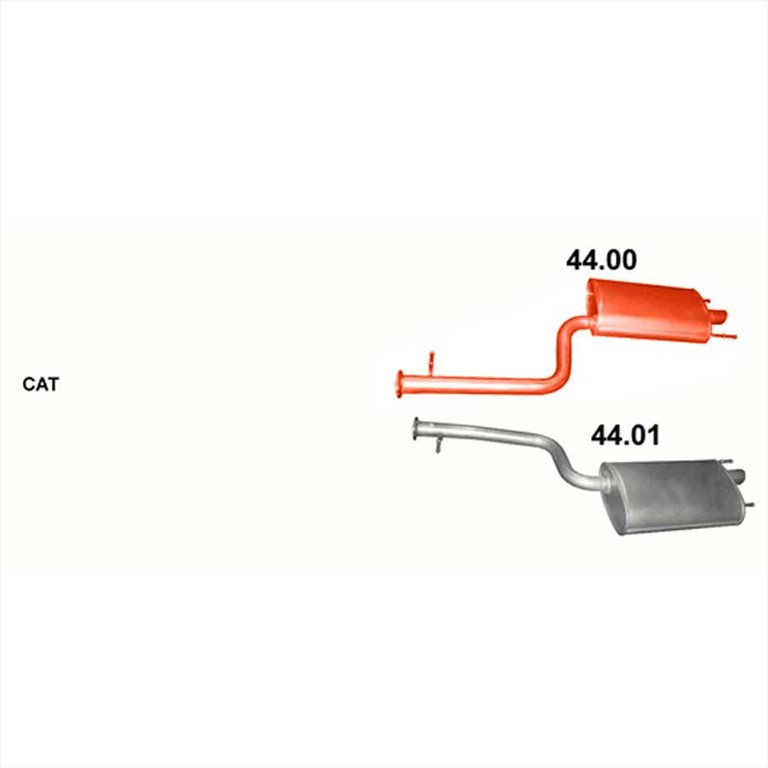 Polmo 44.00 hátsó kipufogódob - Lexus LS600H 5.0 prawy ty³ 2. kép