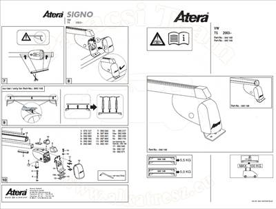 VW T6 2015-2019 Caravelle/Multivan - Tetőcsomagtartó szett acél, fixpontos (tetősínes)*